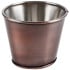 Vintage Steel Sides Bucket Antique Copper 11cm/4.3" (Pack of 6)