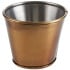 Vintage Steel Sides Bucket Antique Brass 11cm/4.3" (Pack of 6)