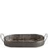 Vintage Steel Serving Platter Antique Silver 34cm/13.4" (Pack of 6)