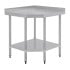Vogue Stainless Steel Corner Table 600mm