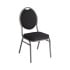 Bolero Oval Back Banquet Chairs Grey & Black (Pack of 4)