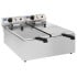 Hurricane Commercial Countertop Twin Tank Electric Deep Fat Fryer 2 x 17 Litre