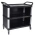 Large 3 Tier Clearing Service Trolley with Sides
