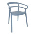 Bolero Mateo Café Chairs Slate Blue (Pack of 2)