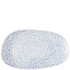 Churchill Inked Cascade Indigo Opal Organic Oblong Platter 22 x 13cm (Pack of 6)
