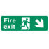 Fire Exit Sign - Fire Exit Man Arrow Down Right 150x450mm