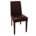 Bolero Curved Back Leather Chairs Dark Brown (Pack of 2)