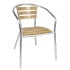  Bolero Aluminium & Ash Stacking Chairs (Pack of 4)