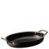 Black Vintage Steel Oval Dish 17.5cm/3.5" (Pack of 6)