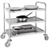 Stainless Steel Trolley Serving Clearing 3 Tier 150kg