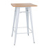 Bolero Bistro Bar Table with Wooden Top White
