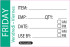Food Rotation Label Item/Date/Use By - Friday (Pack of 500)