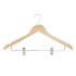Bolero Wooden Coat Hanger Anti-Slip Natural (Pack of 10)