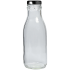 Glass Milk Bottle with Black Cap 300ml/10.6oz
