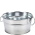 Galvanised Steel Serving Bucket 15 x 8cm (Pack of 6)