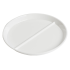 Polycarbonate 2 Compartment Plate 23cm White (Pack of 10)