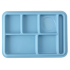 Polypropylene 6 Compartment Meal Tray Steel Blue 
