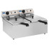 Hurricane Commercial Countertop Twin Tank Electric Deep Fat Fryer 2 x 10 Litre