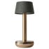 Churchill Humble Two Table Light Gold with Emerald Linen Shade