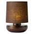 Churchill Humble Firefly Table Light Bronze with Brown Linen Shade