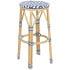 Bolero Parisian Style PE Rattan Bar Stools Blue (Pack of 2)