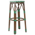 Bolero Parisian Style PE Rattan Bar Stools Green Dot Mix (Pack of 2)
