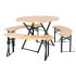 Bolero German Beer Bench and Round Table Set 1670 x 460mm