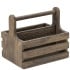 Medium Rustic Wooden Table Caddy (Pack of 2)