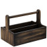 Large Black Wooden Table Caddy (Pack of 2)