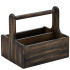 Medium Black Wooden Table Caddy (Pack of 2)