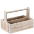 Large White Wooden Table Caddy (Pack of 2)