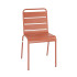 Bolero Terracotta Slatted Steel Side Chairs (Pack of 4)