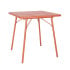 Bolero Terracotta Square Slatted Steel Table 700mm