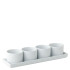 Titan White Gourmet 4 Round Bowls & Tray 9 x 2.75" (Pack of 6)