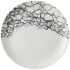 Churchill Studio Prints Kintsugi Accents Quartz Black Coupe Plate 28.5cm/11.25" - Overhead