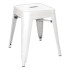 Bolero Bistro Steel Low Stool White (Pack of 4)