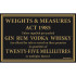 Traditional Bar Notices - Weight & Measures Spirits 25ml