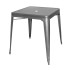Bolero Bistro Square Steel Table Gun Metal Grey 660mm