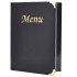 A4 Menu Holder Black 8 Sides (4 Pages)