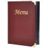 A4 Menu Holder Wine Red 8 Sides (4 Pages)