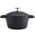 MasterClass Cast Aluminium Black Casserole Dish 16cm/6.2" 1.4 Litre/49oz
