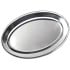 Stainless Steel Flat Oval Meat Dish 25 x 18cm/10 x 7&quot;