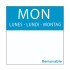 Square Day Food Rotation Labels 25mm Monday (Roll of 1000)