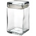 Glass Biscuit Jar with Airtight Seal 1.5 Litre Square