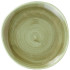 Stonecast Patina Burnished Green Organic Round Plate 21cm