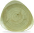 Stonecast Patina Burnished Green Triangle Plate 19.2cm