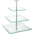 Aura Glass 3 Tier Serving Stand 14/20/24cm