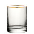 Hayworth DOF Gold Rim Tumblers 320ml/11.25oz (Pack of 6)