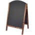 Reversible Curved Top Oak A-Board Chalkboard 1100x665mm