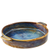 Terra Porcelain Aqua Blue Round Eared Dish 14.6cm/5.7" (Pack of 6)